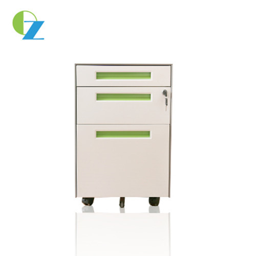 Quality Convenient Mobile Pedestal Cabinet 3 Drawer for Office / School File Storage for sale
