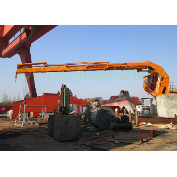 Quality Impact Resistant Telescopic Boom Crane , Electrical Hydraulic Marine Crane for sale