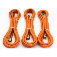 China 1/4 Inch Flexible Propane Gas Hose , flexible gas hose Orange Color factory