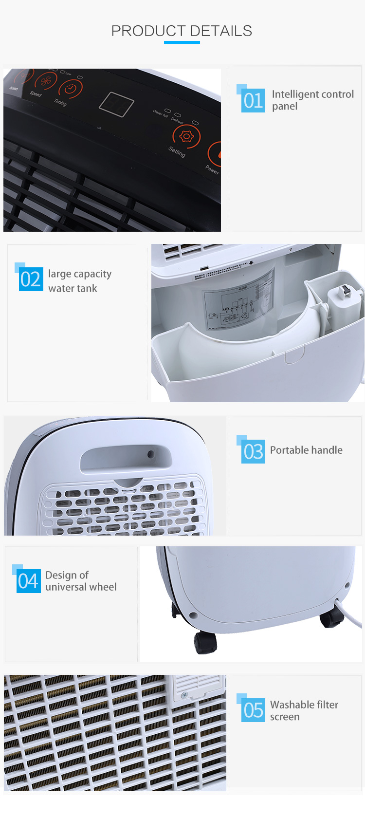 100m3/H 11.5L/DAY Small Closet Dehumidifier Low Price