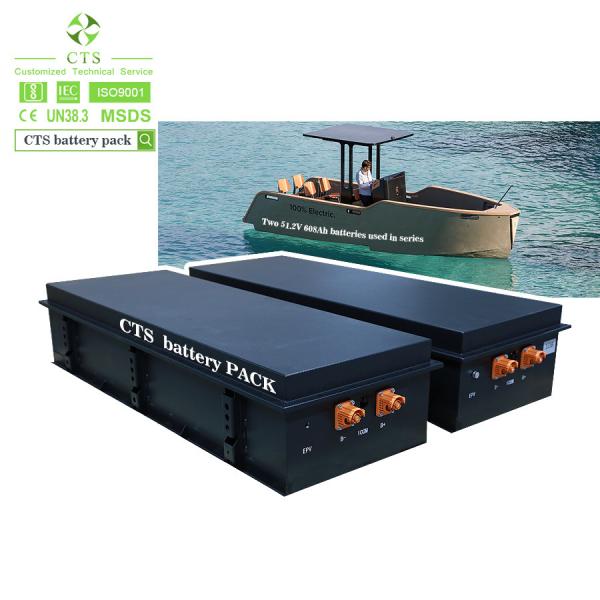 Quality CTS Electric Boat Battery 30kwh 96v 200ah 300ah Lithium Battery Pack For Ev Boats for sale