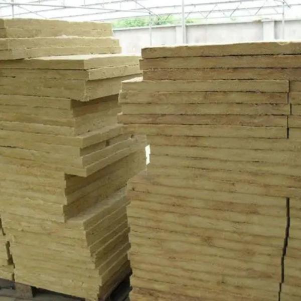 Quality Rectangular 50mm Rockwool Insulation Material For Heat Sound Insulation for sale