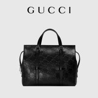 China Black Branded Mens Bag GG Embossed Leather Tote for Women factory