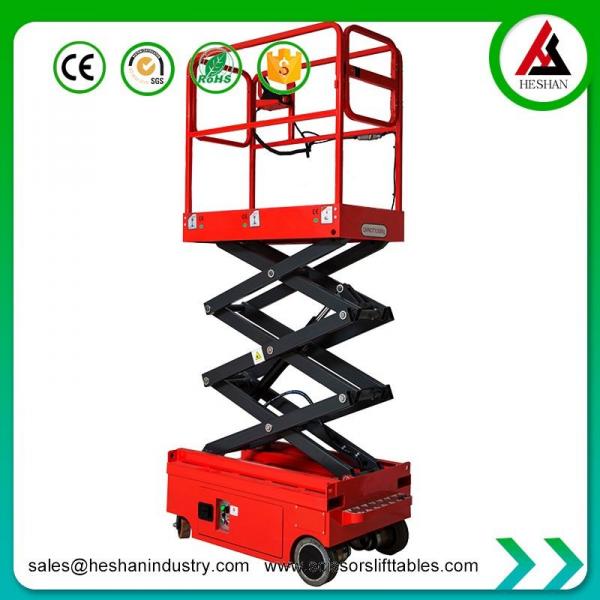 Quality Industrial Mobile Electric Hydraulic Scissor Lift Self Propelled 3.9M 300kg for sale
