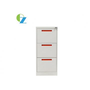 Quality Cold Rolling Steel Vertical 3 Drawer Filing Cabinet 1330mm Height With Name Tag for sale