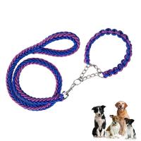 China Premium Comfortable Woven Dog Collar And Leash Set With Anti Shock Design factory