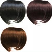 China Black And Brown Custom Human Hair Wigs / 100% Remy Virgin Hair Fringe Wig factory