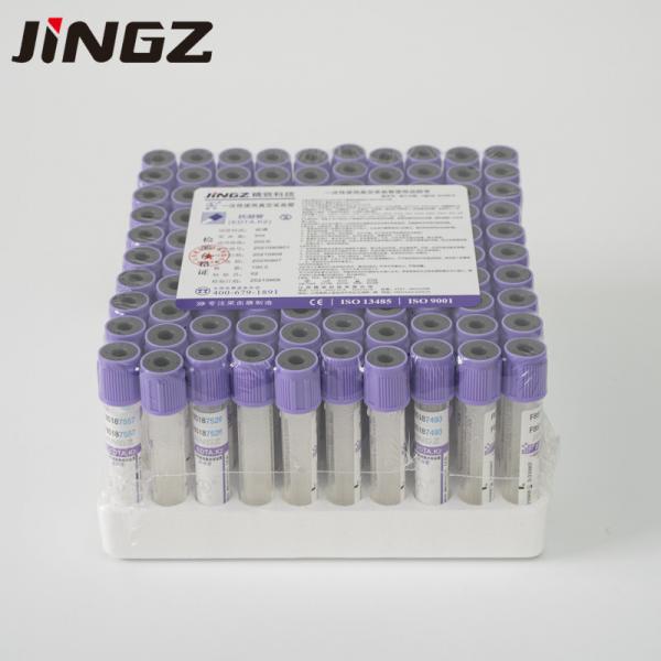 Quality Purple Top K2 EDTA Tube Vacuum Blood Collection Bottles 2-10ml Glass Plastic for sale