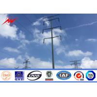 Quality 12M Galvanized Electric Power Pole Q345 Material for 110KV Transmission for sale