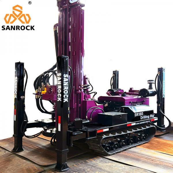 Quality Hydraulic Water Drilling Rig Bore hole 180m Depth Crawler Water Well Drilling for sale
