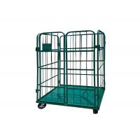China Mesh Heavy Duty Cage Trolley Logistic Warehouse Industrial Workshop Folding Laundry Picking Roll Cage Cart factory