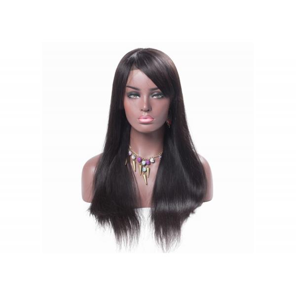 Quality 10A Grade Full Lace Human Hair Wigs , Straight Cambodian Hair Full Lace Wigs No Tangle for sale