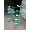 China OEM Double sided Movable Supermarket Display Rack with 4 Wheels Storage Handcart factory