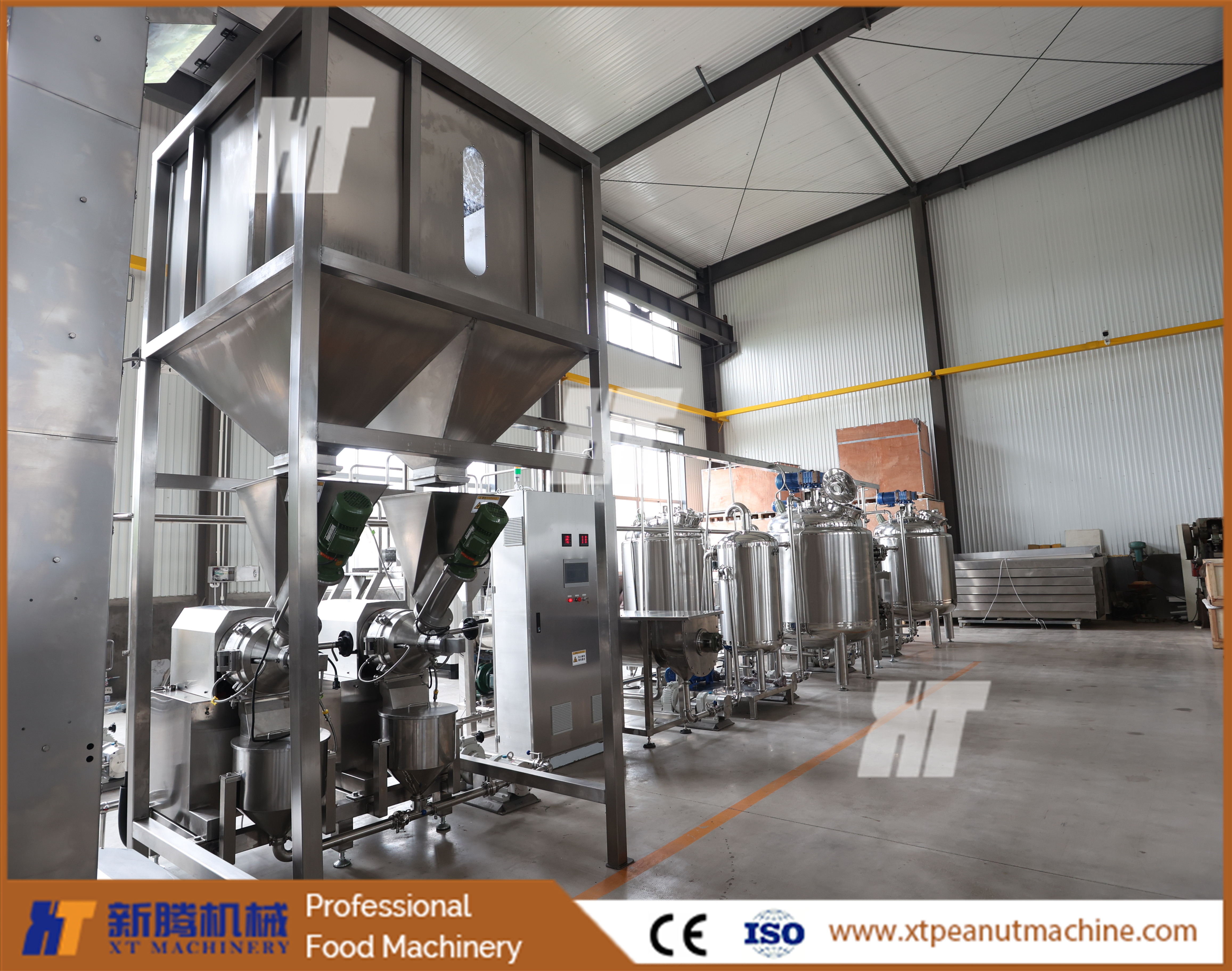 China Commercial Peanut Butter Processing Equipment Sesame Seed Groundnut Butter Machine factory