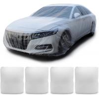 China Disposable Car Covers，12.5 x 21.7ft Universal Clear Plastic Car Cover，Disposable Full Exterior Covers Elastic factory