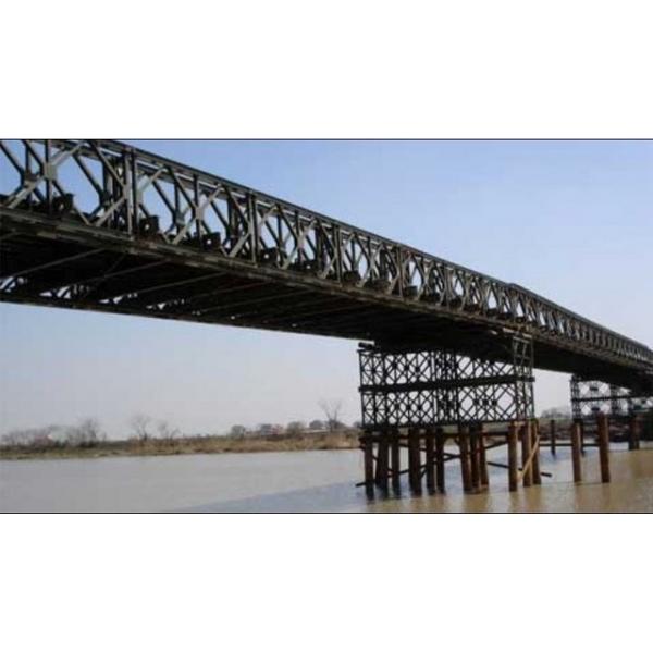 Quality Prefabricated Delta Bailey Bridge / Steel Truss Bridge With Steel Structure for sale