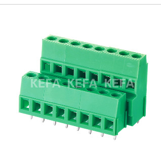 Quality 128B-5.0 5.08 Double Cell Layer PCB Screw Terminal Block For Wire Connecting pcb terminal blocks terminal block for sale