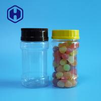 China Bulk Sweets Biscuits 230ml Round Screw Lid Plastic Jars  Diameter 54mm factory