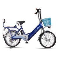 Quality 24'' Aluminum Rims Lithium Single Speed City Bike Blue Pedal Assist Electric for sale