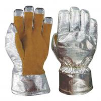 China Flexible Cowhide Leather Firefighter Gloves Proximity Gloves Tear Resistance factory