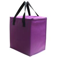 China Insulated Cooler Tote Bags / Disposable Lunch Bag / Purple Cooler Bag For Adults factory