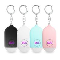 China LED Light Personal Siren Alarm Keychain Personal Alarm Safety Device one button SOS factory