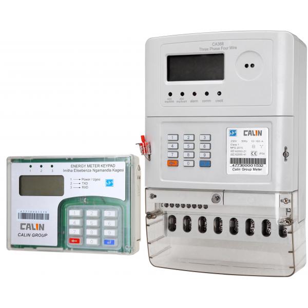 Quality Split Three Phase STS Prepaid Meters , Load Switch Tamper guard Power Enery for sale