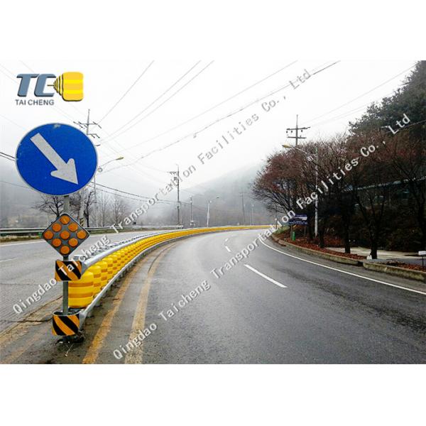 Quality Construction Safety Barriers With Polyurethane Roller , Bridge Guardrail for sale