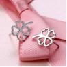 China Fashion Korea Style Jewelry 925 Silver Plated Four Leaf Clover Flower Stud Earrings (EESTUD07) factory