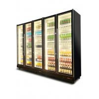 China Self Closing Glass Door Black Upright Soft Drink Refrigerator For KTV for sale