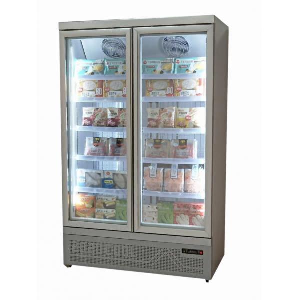 Quality 220V Upright Commercial Display Freezer Upright Display Bar Fridge With Glass Door for sale