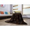 China Bedspread Faux Luxury Fur Blanket , Supersoft Black Mixed Coffee Faux Fur Throw Blanket factory