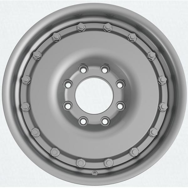 Quality Silver 8.0Jx18 Inch 20 Inch 8x165.1 Heavy Duty 1800kg 2 Piece Bolted Military Army Truck Forged Wheel Rim for sale