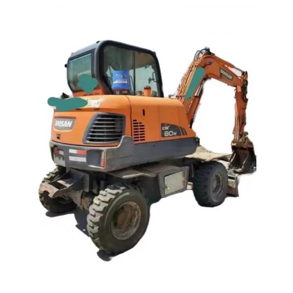 Quality 6 Ton DX60W Used Doosan Excavator Digging Force 28KN Doosan for sale