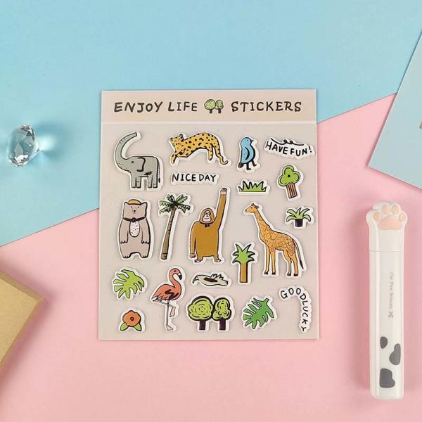 Quality Foamed Leather Foam Animal Stickers Early Education 3d Bubble Stickers for sale