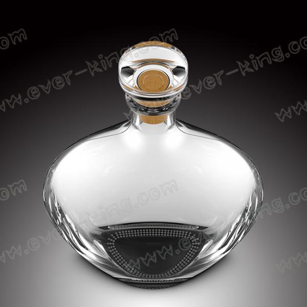 Quality ISO9001 500ml Flint Glass Liquor Bottles For Cognac for sale