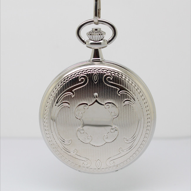 China Two covers skeleton movement vintage pocket watch OEM FOR WOMEN factory