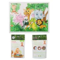 China Zoo Animals Disposable Stick On Placemats Sticky Table Topper For Baby factory