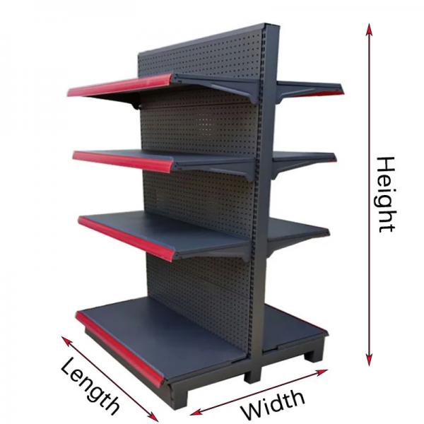 Quality Double Sided Heavy Duty Metal Used Supermarket Shelves for sale