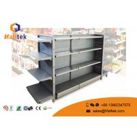 Quality Frosted Black Grey Supermarket Gondola Shelvings For The Hypermarket for sale