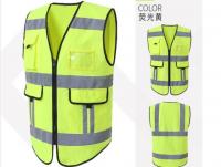China Reflective Safety Vest , Anti Static Vest Yellow Polyester Mesh Material factory