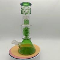 China 12 Inches Glass Recycler Bong Water Pipe Recycler Water Bong With Downstem for sale