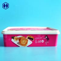 China Small IML Box Moon Biscuits Cheese Cake Plastic Container Anti - Scratch for sale