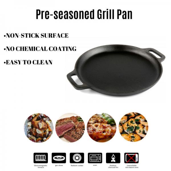 Quality Pre Seasoned Cast Iron Frying Pan 30/35cm Cast Iron Grill Pan for sale