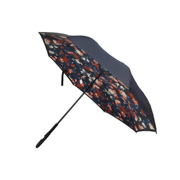 Quality New inverted Umbrella flower design Windproof Reverse manual Open, 0.45g weight, C handle for sale
