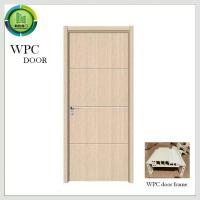 china Termite Proof WPC Wood Door PVC skin Finished Fire Retardant Bedroom use