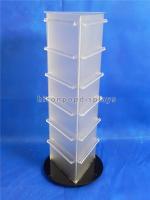 China 19'' Tall Countertop Spinner Rack Display Stand Custom Acrylic Triangular Display Stand factory