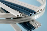 China PVC Polyvinylchoride Hose Vinyl Tubing ,White Flexible PVC Sleeves , Grey PVC Double tubes factory