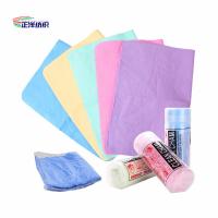 China 43x32cm Multi Color PVA Chamois Car Wash Towel 300gsm Cleaning Reusable Wipes factory