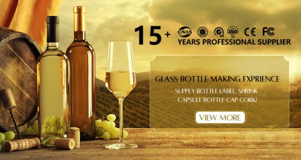 Pressure Mouth Glass Wine Bottle with Cork Lid